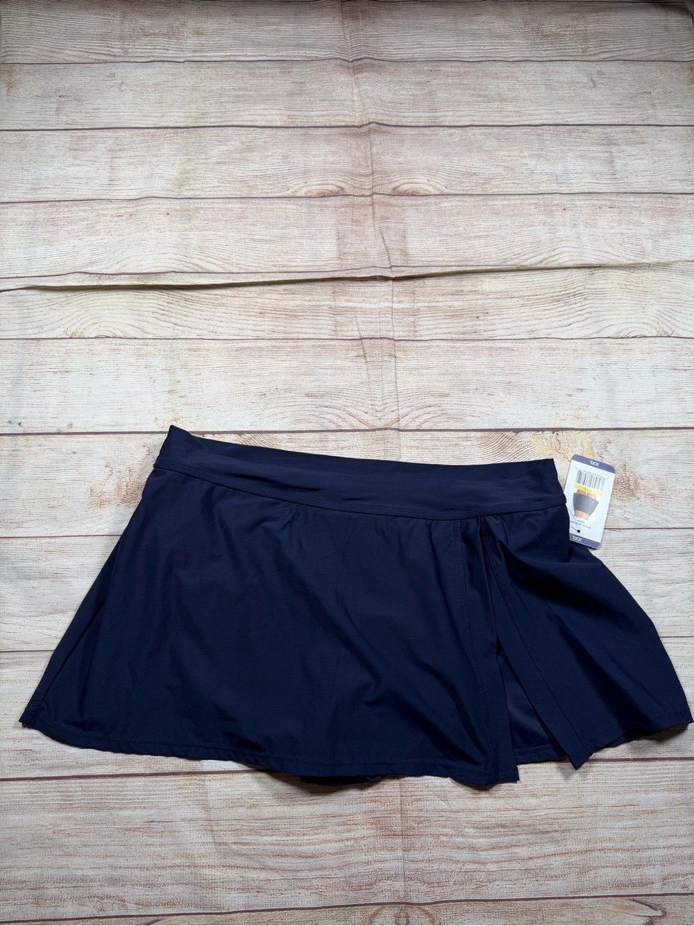 NWT Anne Cole Navy Swim Skirt Bikini Bottom - UPF 50‎